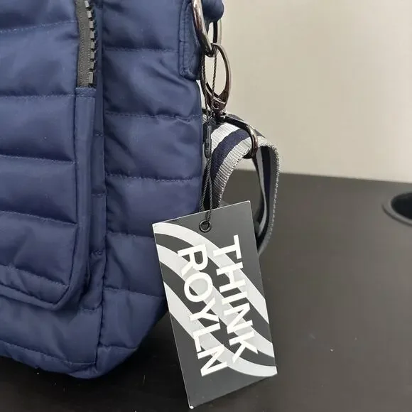 Think Royln The Highlander Duffel Bag w/ Trolly Sleeve Navy Blue NEW With Tags - Picture 5 of 9